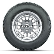 GTW® Boost Chrome 12 in Wheels with 255/50-12 Excel Classic Street Tires – Full Set