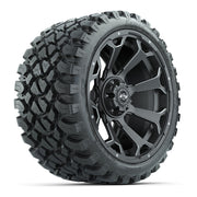 Set of (4) 15″ GTW Raven Matte Gray Wheels with 23x10-R15 Nomad All-Terrain Tires