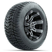 GTW 10 inch Tempest machined black wheels with Mamba street tires - Set of Four