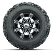 GTW Tempest Black/Machined 10 in Wheels with 20x10-10 Barrage Mud Tires – Full Set