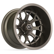 Assault Ultra-Wide 14 inch GTW golf cart wheel - Matte Bronze