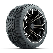 GTW Spyder Bronze/Matte Black 12 in Wheels with 205/30-12 Fusion Street Tires – Full Set