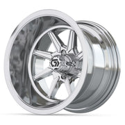 Reaper Ultra-Wide 14 inch GTW golf cart wheel - Chrome