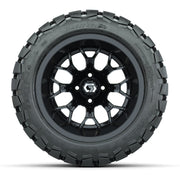 GTW Assault Gloss Black 14 in Wheels with 22X10-14 Timberwolf All-Terrain Tires – Full Set