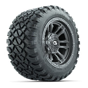GTW® Shogun Gunmetal 12 in Wheels with 22X11-R12 Nomad Steel Belt Radial All-Terrain Tires – Full Set