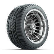 GTW® Boost Chrome 12 in Wheels with 205/30-12 Fusion Street Tires – Full Set