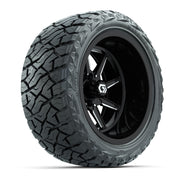 GTW Reaper Black/Machined 15 in Wheels with 23X10-R15 Maverick Steel Belted Radial All-Terrain Tires – Full Set