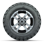 GTW Storm Trooper Black and Machined Wheels with 22in Timberwolf Mud Tires - 12 Inch