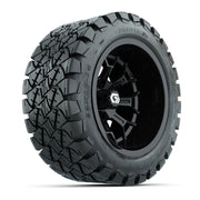 GTW Assault Gloss Black 14 in Wheels with 22X10-14 Timberwolf All-Terrain Tires – Full Set
