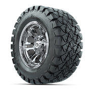GTW® Shogun Chrome 12 in Wheels with 22x10-12 Timberwolf All-Terrain Tires – Full Set
