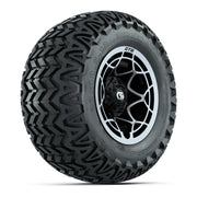 GTW® Nexus Black/Silver 12 in Wheels with 23X10.5-12 Predator All-Terrain Tires – Full Set