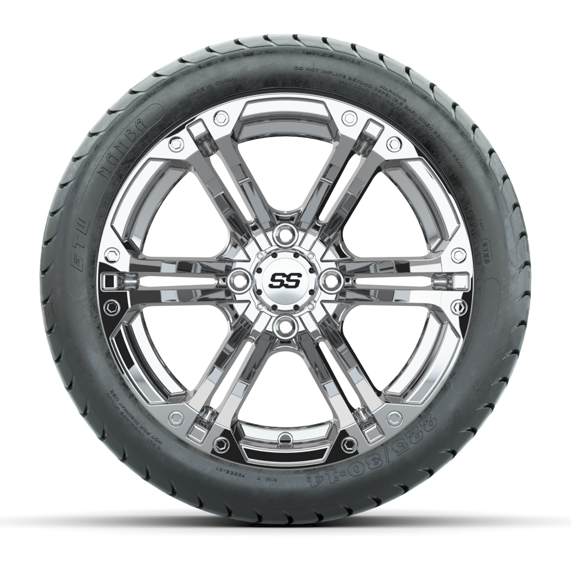 Set of (4) 14 in GTW Specter Wheels with 225/30-14 Mamba Str - 3/4 view