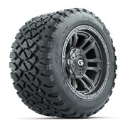 GTW® Shogun Gunmetal 12 in Wheels with 20X10-12 Nomad Steel Belt Radial All-Terrain Tires – Full Set