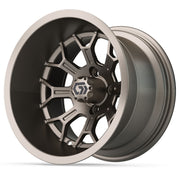 Assault Ultra-Wide 14 inch GTW golf cart wheel - Matte Bronze