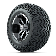 GTW Storm Trooper Black and Machined Wheels with 23in Predator A-T Tires - 12 Inch