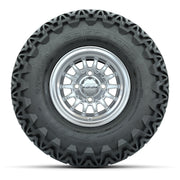 GTW Medusa Silver and Machined Wheels with 22in Predator A-T Tires - 10 Inch