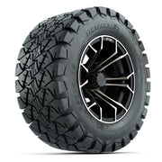 GTW® Spyder Matte Black/Bronze 12 in Wheels with 22X10-12 Timberwolf All-Terrain Tires – Full Set