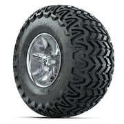 GTW Godfather Chrome 10 in Wheels with 22x11-10 Predator All-Terrain Tires – Full Set