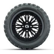 GTW Viper Gloss Black 14 in Wheels with 23X10-R14 Nomad Steel Belt Radial All-Terrain Tires – Full Set