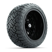 GTW Viper Gloss Black 14 in Wheels with 23X10-R14 Maverick Steel Belted Radial All-Terrain Tires – Full Set