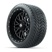 Set of (4) 14 in GTW® Helix Machined & Black Wheels with 225/30-14 Mamba Street Tire
