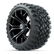 GTW Spyder Machined/Black 15 in Wheels with 23x10-R15 Nomad All-Terrain Tires – Full Set