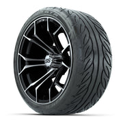 GTW Spyder Machined/Black 15 in Wheels with 215/40-R15 Fusion GTR Street Tires – Full Set