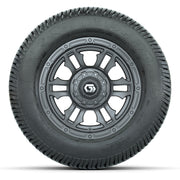 GTW® Shogun Gunmetal 12 in Wheels with 255/50-12 Excel Classic Street Tires – Full Set