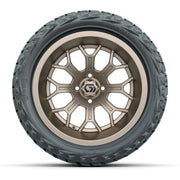 GTW Assault Matte Bronze 15 in Wheels with 23X10-R15 Maverick Steel Belted Radial All-Terrain Tires – Full Set