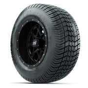 GTW® Vortex 2 Matte Black 12 in Wheels with 255/50-12 Excel Classic Street Tires – Full Set