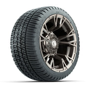 GTW® Vandal Bronze/Machined 12 in Wheels with 205/30-12 Fusion Street Tires – Full Set