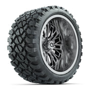 GTW Viper Chrome 15 in Wheels with 23X10-R15 Nomad Steel Belted Radial All-Terrain Tires – Full Set