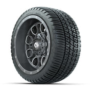 GTW® Volt Gunmetal 12 in Wheels with 205/30-12 Fusion Street Tires – Full Set
