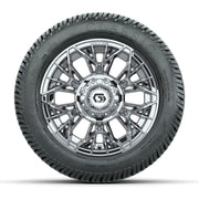 GTW® Stellar Chrome 12 in Wheels with 215/40-12 Excel Classic Street Tires – Full Set