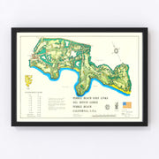 Vintage Map of Pebble Beach Golf Links, 1968