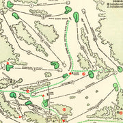 Vintage Map of Augusta National Golf Course, 1954