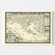 Vintage Map of Toluca Lake Lakeside Golf Course, 1936