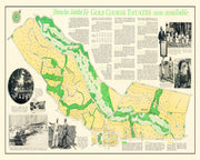 Vintage Map of Rancho Santa Fe Golf Course Estates, 1929