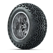 GTW Viper Chrome 14 in Wheels with 23X10-14 Predator All-Terrain Tires – Full Set