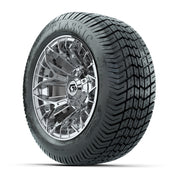 GTW® Stellar Chrome 12 in Wheels with 215/40-12 Excel Classic Street Tires – Full Set