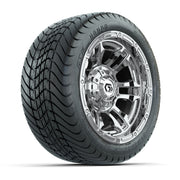 GTW® Shogun Chrome 12 in Wheels with 215/35-12 Mamba Street Tires – Full Set