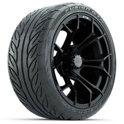 GTW 15 inch Spyder matte black wheels with Fusion street tires - Set of Four