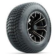 GTW® Spyder Matte Black/Bronze 12 in Wheels with 255/50-12 Excel Classic Street Tires – Full Set