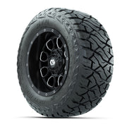 GTW Volt Black/Machined 12 in Wheels with 23x10.00-R12 Maverick All-Terrain Tires – Full Set
