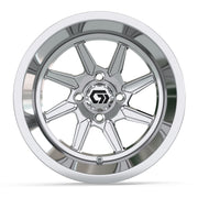 Reaper Ultra-Wide 14 inch GTW golf cart wheel - Chrome