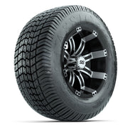 GTW® Tempest Black/Machined 12 in Wheels with 255/50-12 Excel Classic Street Tires – Full Set