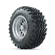 GTW Medusa Machined/Silver 10 in Wheels with 20x10.00-10 Rogue All Terrain Tires – Full Set