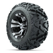 GTW Vampire Black/Machined 10 in Wheels with 20x10-10 Barrage Mud Tires – Full Set
