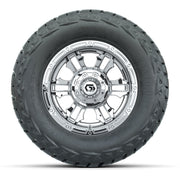 GTW Shogun Chrome 12 in Wheels with 23x10.00-R12 Maverick All-Terrain Tires – Full Set