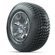 GTW® Godfather Chrome 12 in Wheels with 255/50-12 Excel Classic Street Tires – Full Set
